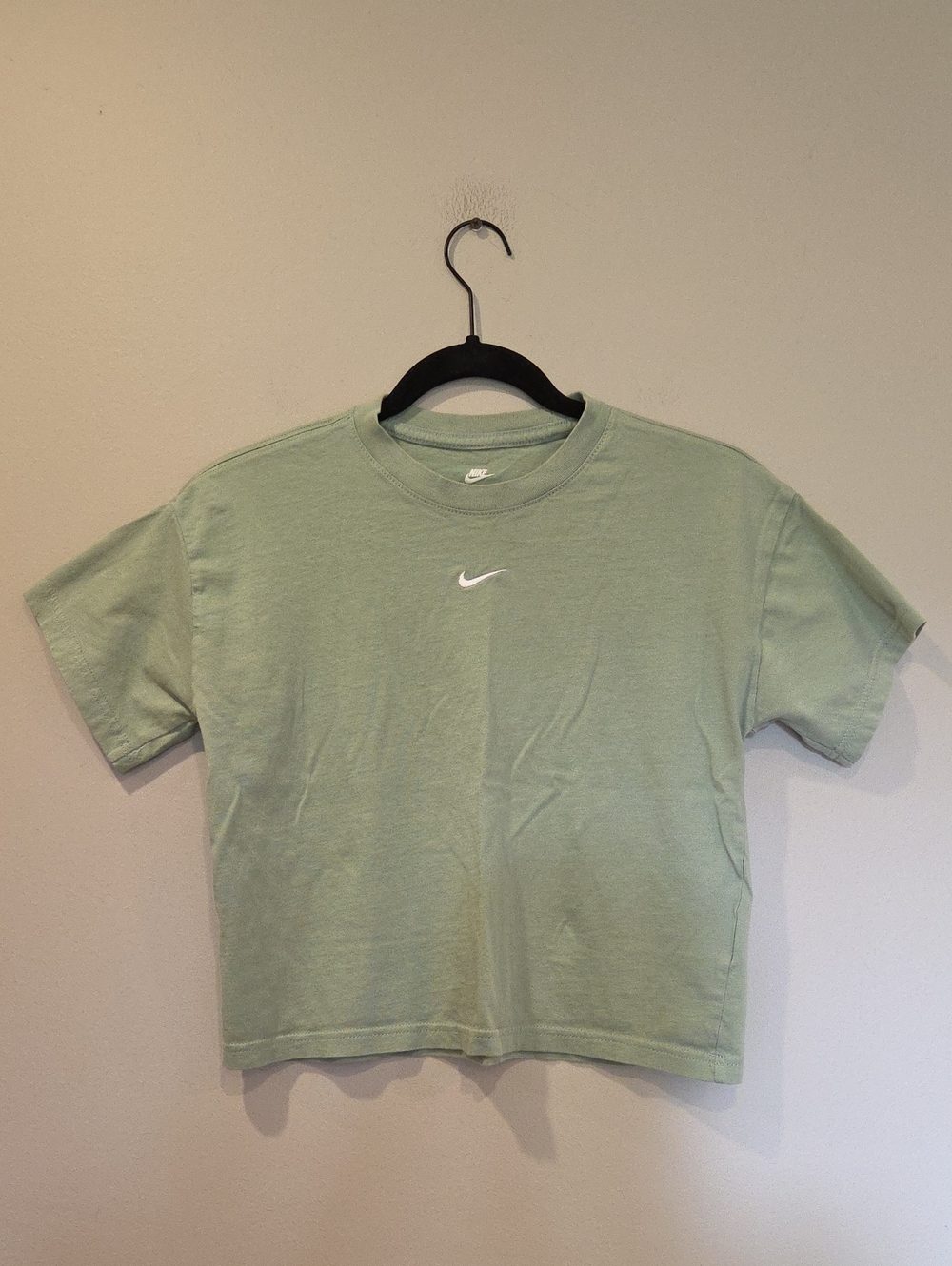 Nike Sage Green Cropped Swoosh Tee